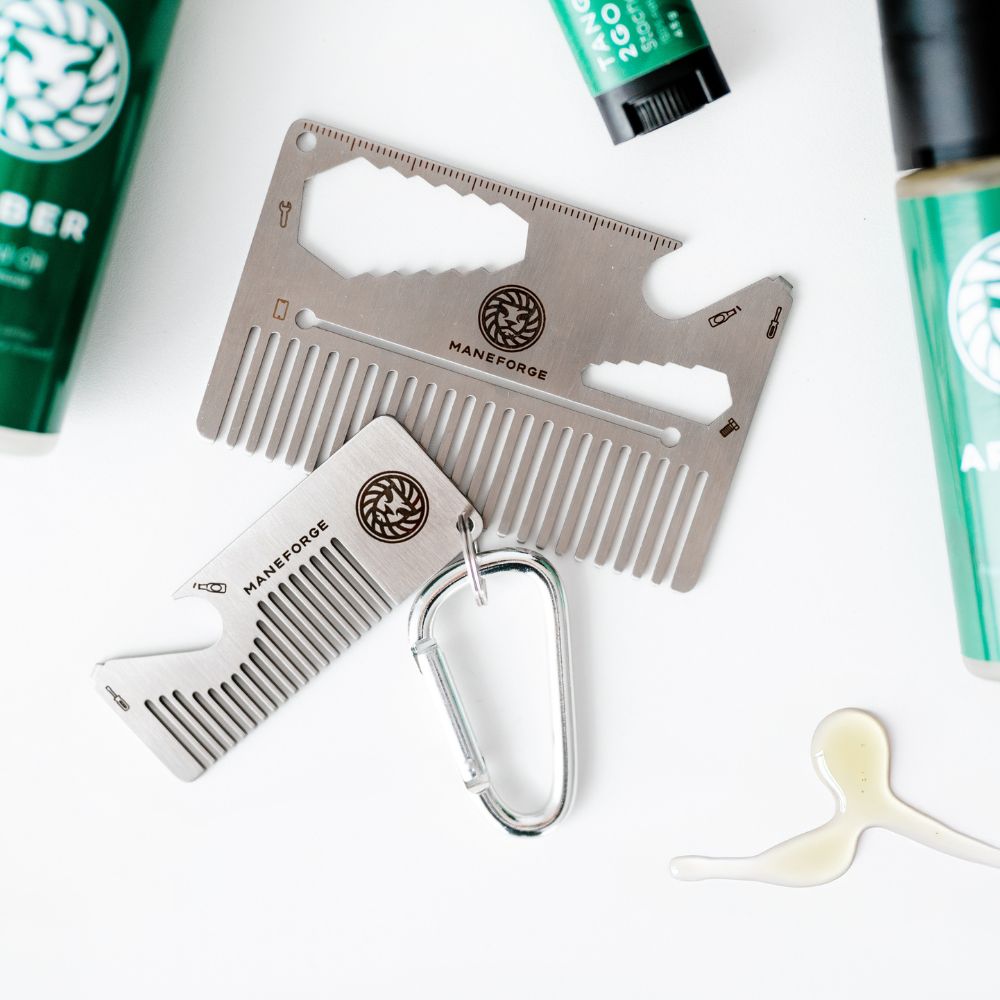 MANEFORGE - Stainless Steel Beard Comb (2)